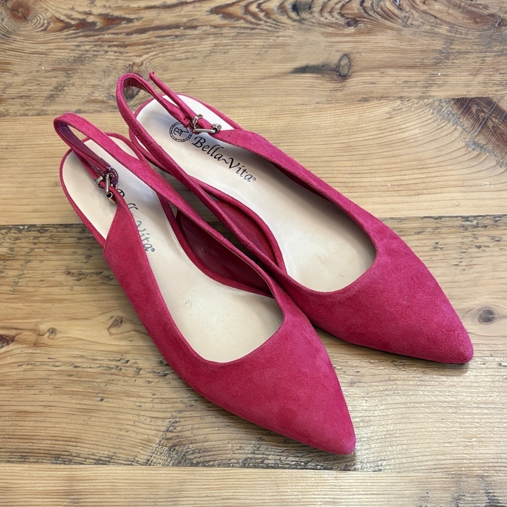 Bella Vita Women's Pink Slingback Flats